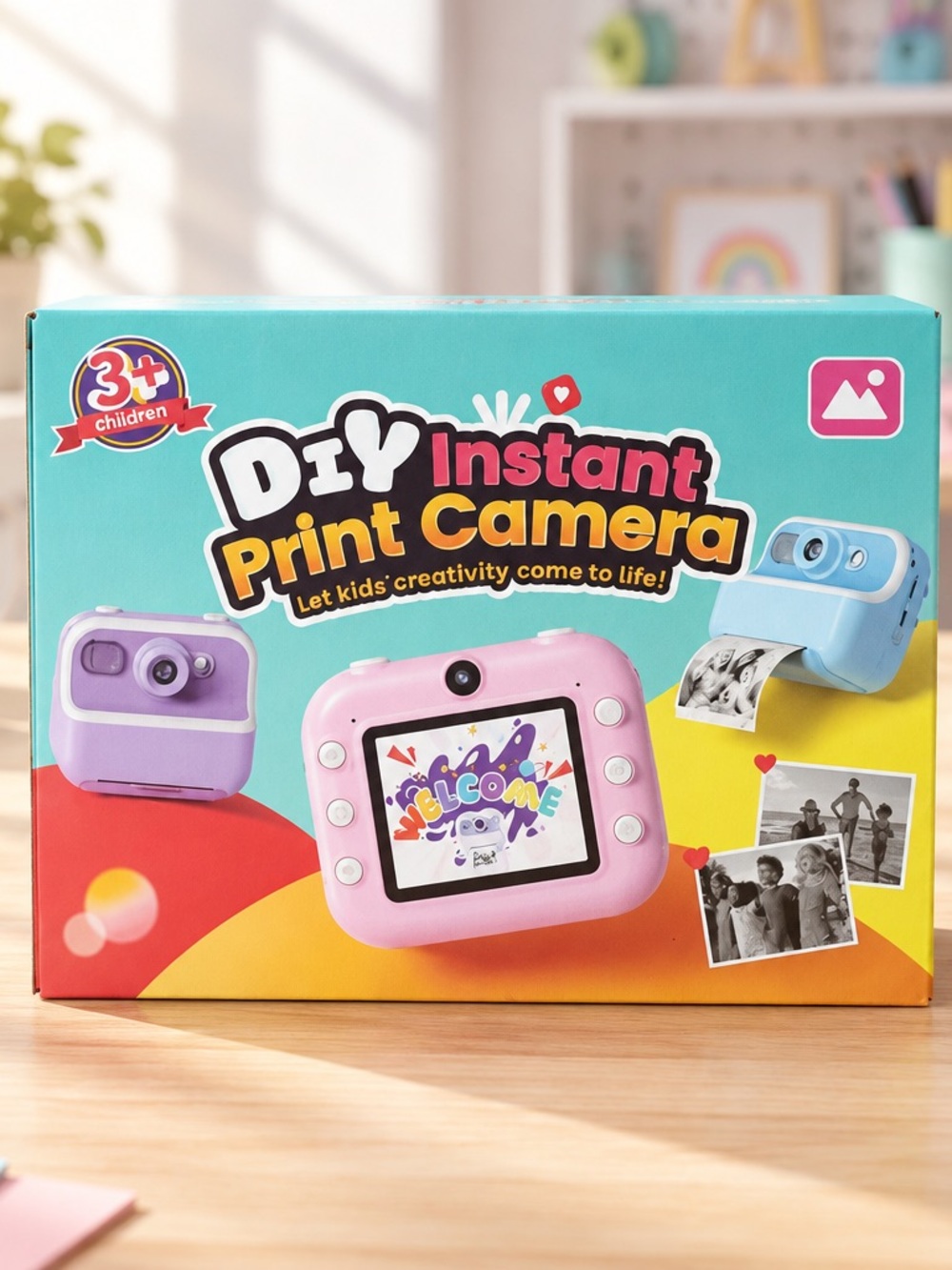 DIY Instant Print Camera for Kids - Pink